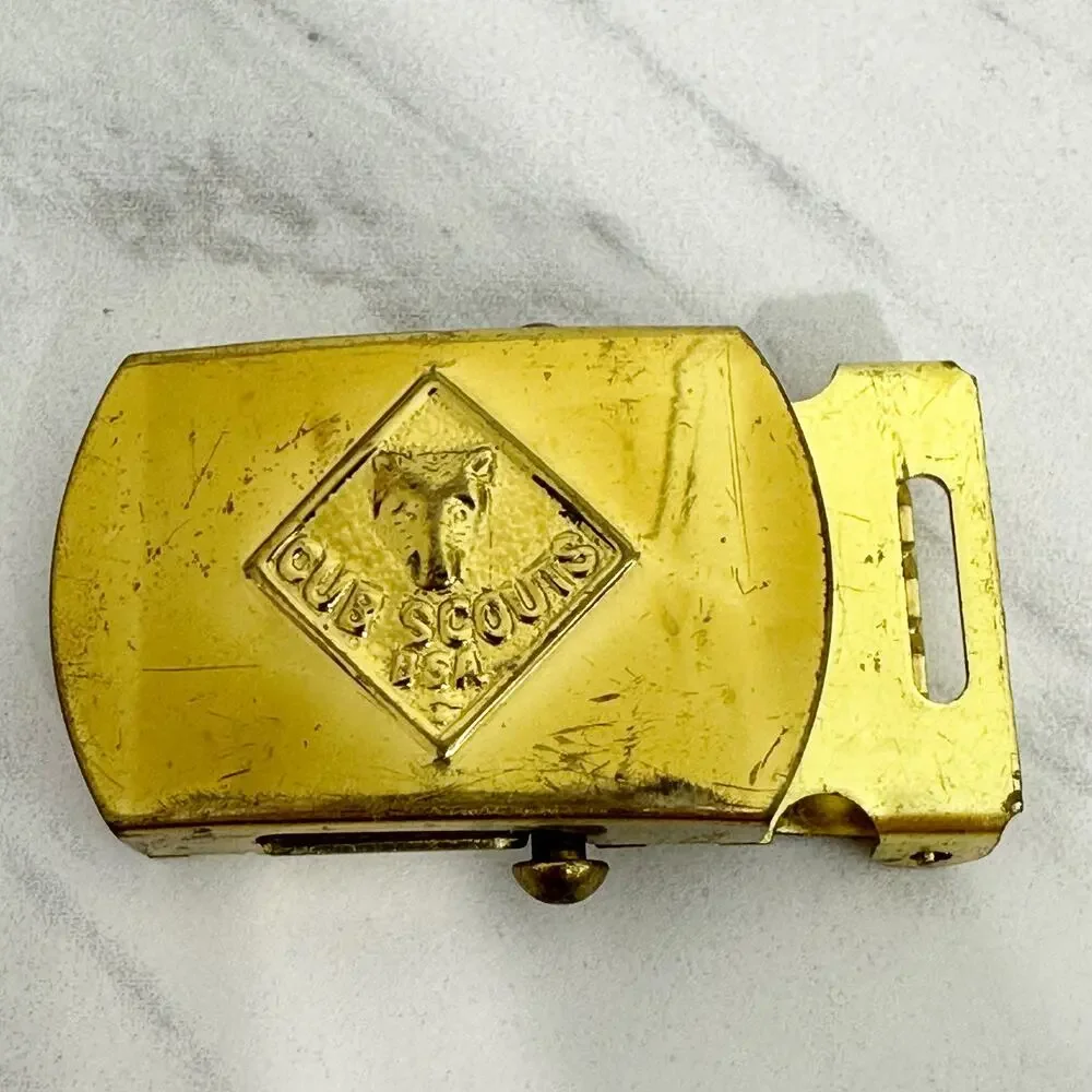 Cub Scouts BSA Solid Brass Web Belt Buckle